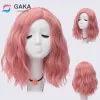Wigs GAKA Short Wavy bobo Synthetic Wig Role Play lolita Natural Shoulder Length for Women Heat Resistant Fiber
