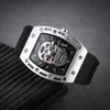 88 Baogela Bold Skull Barrel Silicone Men's Waterproof Sport Quartz Watch 18