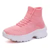 Fitness Shoes Meias Sneakers Women Plataforma High Top Ladies 2024 Theando ao ar livre Brincável Brinco de outono para caminhar