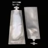 Väskor 100st 5/10/30 ml Clear Packaging Bag Stand Up Spout Pouch Plastic Hand Sanitizer Lotion Shampoo Makeup Fluid Bottles Travel Bag