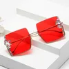 2024 Neue hohe Qualität 10% Rabatt auf Luxusdesignerin Neuer Sonnenbrille für Männer und Frauen 20% Rabatt koreanischer Version von Diamond für Schutz Mesh Rotfahrer Brille kleine Gesichtsmode