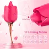 Jouet de rose pour femmes vibratrice de rose clitoridienne à la langue à haute fréquence Grap