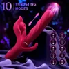 Spingendo i giocattoli sessuali del vibratore del dildo vibratore 3 in 1 con 10 modalità di vibrazione 10 a 10 flapping, giochi per giocattoli per adulti per donne coppie piacere