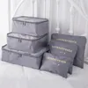 Storage Bags 6PCS Travel Bag Portable Wardrobe Suitcases Organizer Clothes Shoes Tidy Pouch Packing Set Cases Home