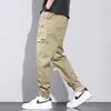 2024 Spring New Khaki Work Wear Casual Pants for Men's Summer Thin Trendy Men's Hooded 9-Point Harlan Pants