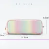 Casos Kawaii Rainbow lápis Case para meninas escolares lápis de grande capacidade Organizador de panela Caixa de caneta Três bolsas de zíper