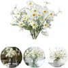 Fleurs décoratives 1bouquet 5head Daisies Artificiel 20,4 "Silk Daisy Bouquet Wedding Ordin de Noël Party Home Coffee Shop Decor