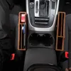 Car Organizer PU Leather Universal Seat Slot Storage Box Console Side Pocket Driver's (Black Red)