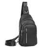 Waist Bags Small Shoulder Bag Pack Genuine Leather Men Messenger Male Waterproof Sling Chest 2024 Bagpack Cross Body