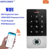 キットwifi tuyaアプリスマートドアロックバックライトメタルタッチキーパッドフィンガープリント125kHz RFIDカードアクセス制御システム10000ユーザー