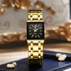 Zegarek 2024 Luksusowy złoty kwarc dla kobiet panie moda 30m wodoodporna kobiet -dziewczyna zegarki renogio feminino clock L1029