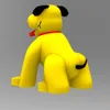 8mh (26 piedi) con soffiatore ENORME deliziose cani gialli gonfiabili cani natalizi giocattoli per la decorazione di feste e animali domestici pubblicitari pubblicitari pubblicitari