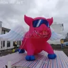 5m L Carton gonflable Modèle d'animaux Pig Pink Piggy avec des ailes pour la décoration ou la fête du festival du film