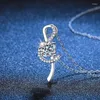 Pendants xl116 Lefei Fashion Trendy Luxury Classic Moisanite Diamond-set Music Note Collier Charmes Femmes 925 Silver Party Bijoux Cadeaux