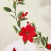 Fleurs décoratives Garland Garland Flower Vine Mariage Décoration Plantes murales décor suspendues Fake Berry DIY Festive Party Supplies