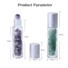 Bottle 10pcs Essential Oil Bottles Roll On Roller Ball Crystal Chips Semiprecious Stones Bottle 10ml Refillable Perfume Empty Container
