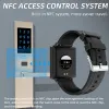 CONTROLLO GEJIAN NFC Smart Watch Door Access Control Sblocco Smartwatch uomini Donne Bracciale FIESS Bluetooth Chiama il rilevamento della frequenza cardiaca