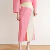 Jupes Miyake Half-Skirt 2024 Été haut de gamme plissée à plissure divisée colorant à demi-corps jupe décontractée
