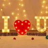 Dekorativa figurer 16 cm LED -lampor 26 bokstäver nummer ljus bröllop baby shower valentiner dag lycklig födelsedag hem fest jul