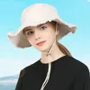 Bérets Bodet extérieur chapeau multiple couleur peut choisir un pêcheur à la soleil d'été à conception fracée avec une corde de menton ajustée