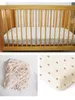 2pcsSet Boho Neutral Rainbow Muslin Mattress Crib Sheets Cotton Fitted Baby Sheet for Girls and Boys 240322
