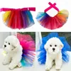 Hundkläder Princess Dress Summer Pet Costume Valp för små medelkjolar Kläderförsörjning