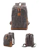 Backpack Vintage Leather Canvas Men feminina à prova d'água de 15 polegadas Laptop Notebook Outdoor Travel Macks Mochilas Mochilas Mochilas