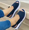 Sandalen Sommer Frauenschuhe Plattform Stretch Stoff Mode Frauen Komfort Walkies Sandalias weibliche Freizeitschuhe