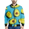 Herenjacks Avocado Patroon Zipper Jacket voor mannen 3D Gedrukt fruit Coat Street Casual Zip Up Tops Lange Mouw Bomber Sweatshirt