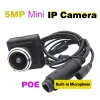 Cameras Mini 5mp Poe Audio Hd H.265 P2p 1.7mm Wide Angle Fisheye Lens Cctv Security Peephole Door Eye Door Peephole Camera Dc 12v