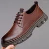 Sıradan ayakkabılar el yapımı erkekler deri retro moda iş büyük ayak parmağı zapatos de hombre Sapatos Couro