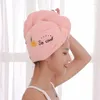 Towel Women Dry Hair Cap Girls Magic Microfiber Shower Cute Embroider Bath Hat For Ladies Quick Drying Soft Lady Turban Head