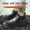 Boots Waterproof Safety Shoes Men Work Steel Toe Caps Male Indestructible Work Boots Protective Shoes PunctureProof Security Footwear