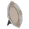 Frames European Style Po Frame Oval Picture Small Vintage Commemorative Tabletop Resin Display