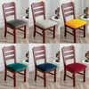 Chair Covers High Stretch Soft Velvet Dining Room Upholstered Cushion Removable Seat Slipcovers With Washable Furniture