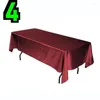 Tableau de table haut de gamme El Banquet et scène de mariage Couleur solide Rectangle Smooth Satin Fabric Colored Ding P8Q3846