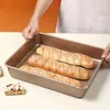 Dikke koolstofstaal gouden bakbakje anti -aanbak square oven cake brood bak pannen koekjes bakware mal keuken kookgereedschap 240325