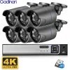 SISTEMA GADINAN 4K 8MP SECIFICAZIONE SISTEMA SISTEMA H.265 KIT POE NVR CCTV CCTVOOR BULLE GRIGHT IP CAMERA IP Audio Set di videosorveglianza