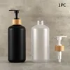 Liquid Soap Dispenser 500 ml badkamer voor shampoo Refilleerbare fles Press Douche gel boerderij aanrechtlotion met bamboepomp