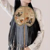 Decoratieve beeldjes op maat gemaakte handgreep Antiek handwerk borduurvenfan Home Decoraties Geschenken Chinees Kostuum Dance Natural Silk Hand