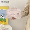Cosmetic Bags Korean Cute Travel Organizer Portable Zipper Makeup Pouch Quilted Clutch Handbag Large-capacity Floral Print For Ladies Girl