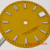 Kits Bliger 28,5 mm Luminal Rose Silver Yellow Match Dial Fit NH35 NH36 Automatic Mens Watch Silver Marks Date Window