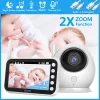 Monitora 2024 Monitor de bebê de 4,3 polegadas 2,4 GHz Câmera colorida Wi -Fi Twoway Audio Night Vision Wireless Video Security Room ABM100