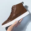 Chaussures décontractées en cuir de printemps pour hommes hommes Hommes haut haut top chaussure Homme Fashion Sneakers