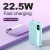 PD22.5W Affichage numérique Banque de puissance de charge rapide Ultra Slim Poverbanks Mini Power Bank 10000mAh Super Charge