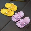 Summer Kids Slippers Cute Cartoon Pattern Solid Soft Sole Home Shoes Bathroom Antislip SkinFriendly Slides 13Y 240402