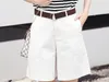 Fashion coréenne Shorts d'été décontractés femmes lâches larges Pantalon Femme Femme verte blanche haute taille short féminin S-xxl 240329