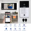 Doorbells Wifi 1/2/3 Screens Units Apartment Video Intercom with 1080P Call Button Doorbell Camera Tuya Rfid Keys Fingerprint Open Door