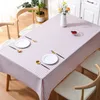 Table Cloth PVC Small Fresh Check Tablecloth Clean Plastic Rectangular End