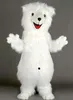 Halloween Adults Size Christmas Polar Bear Mascot Costumes Christmas Fancy Party Robe Cartoon Characon Tipe Suit Carnival Pâques Publicité Thème